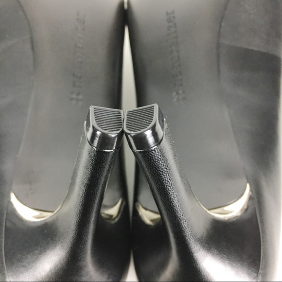 NEW Naturalizer Black Leather Natalie Heels Pump 8 - Picture 9 of 12